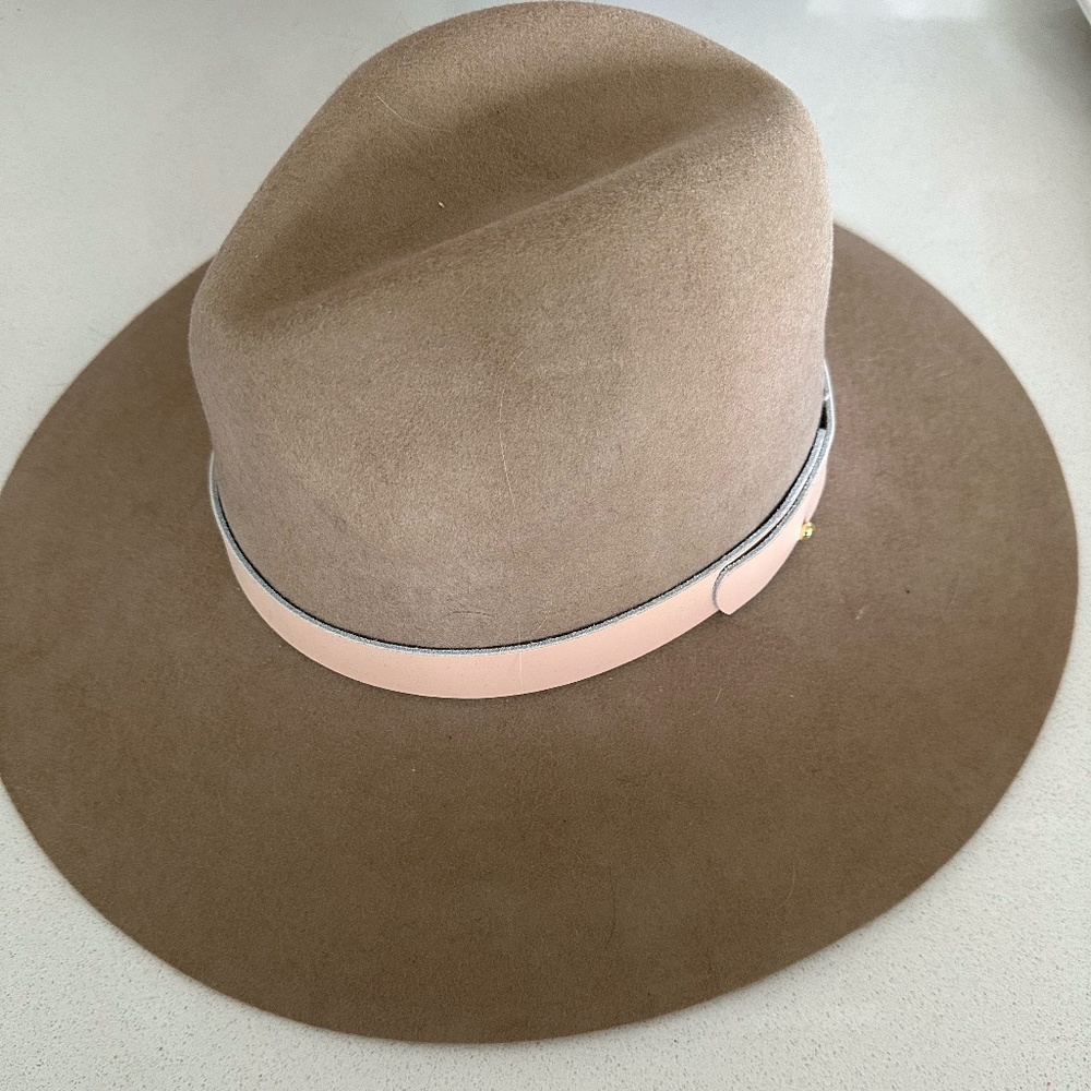 Gigi Pip Emma Wide Brim Fedora - XS/55 Tan